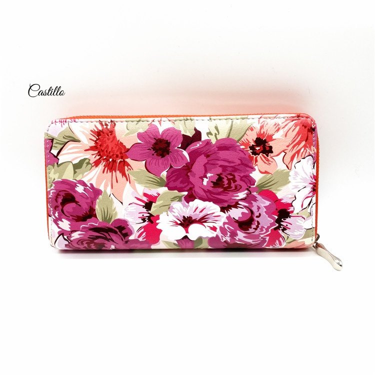 Woman wallet with flower printing